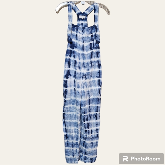 Bella Dahl Pants - Bella Dahle Textured Tie Dye Overall In Indigo Tie Dye Sz  Small !